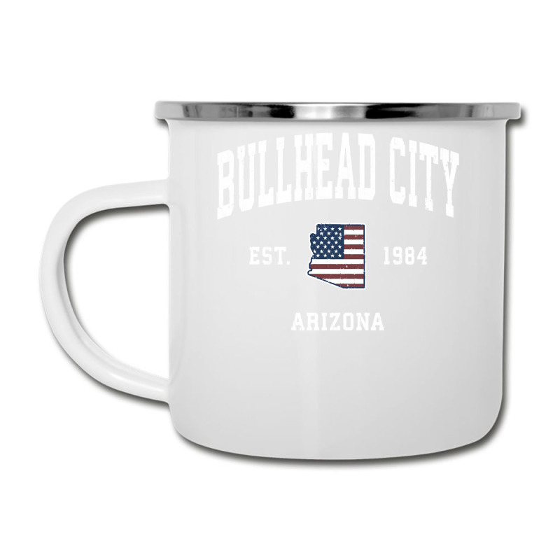 Bullhead City Arizona Az Vintage American Flag Sports Design Sweatshir Camper Cup | Artistshot