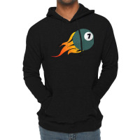 Billiard Player Billiard Ball On Flame 8 Ball Billiard Table T Shirt Lightweight Hoodie | Artistshot