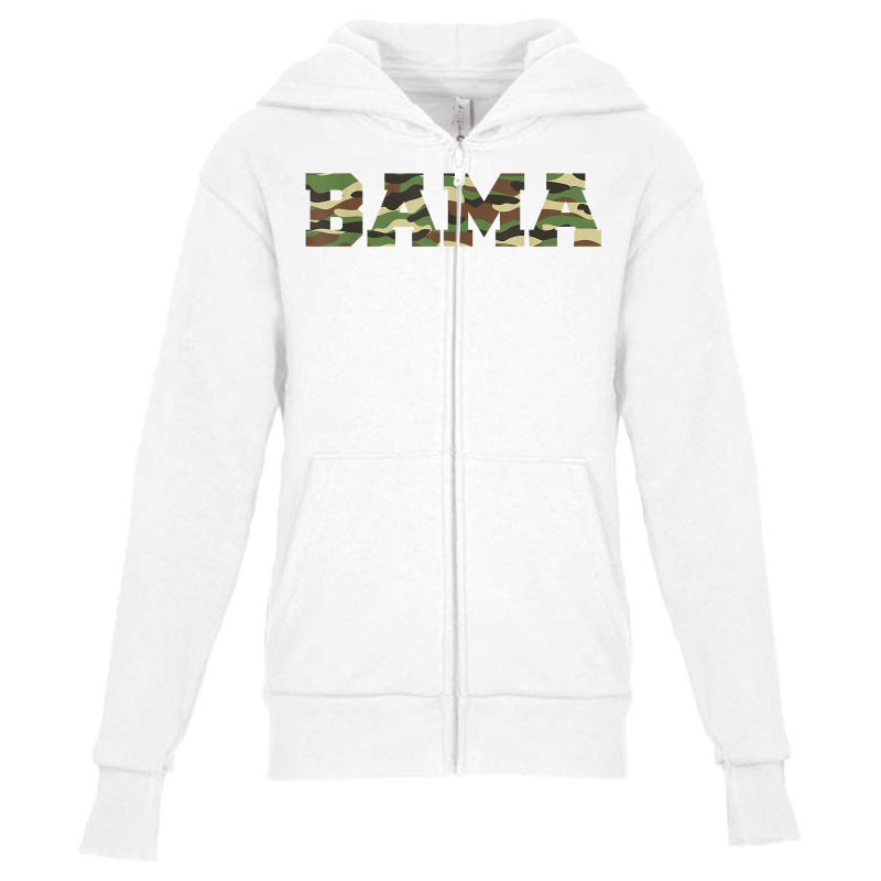 Alabama Pride Bold Green Camouflage College Sports Font T Shirt Youth Zipper Hoodie | Artistshot