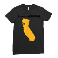 Support Sonoma Strong California State Heart Love T Shirt Ladies Fitted T-shirt | Artistshot