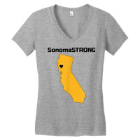 Support Sonoma Strong California State Heart Love T Shirt Women's V-neck T-shirt | Artistshot