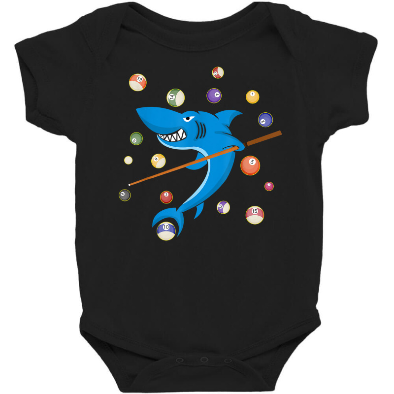 Billiard Shark 8 Ball Player Pool Table Cue Stick Snooker T Shirt Baby Bodysuit | Artistshot