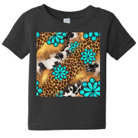 Western Turquoise Gemstone Seamless Pattern Baby Tee | Artistshot