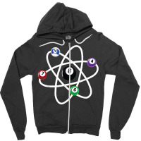 Billiards Atom Science Shirt 8 Ball Pool Lovers Billiard T Shirt Zipper Hoodie | Artistshot