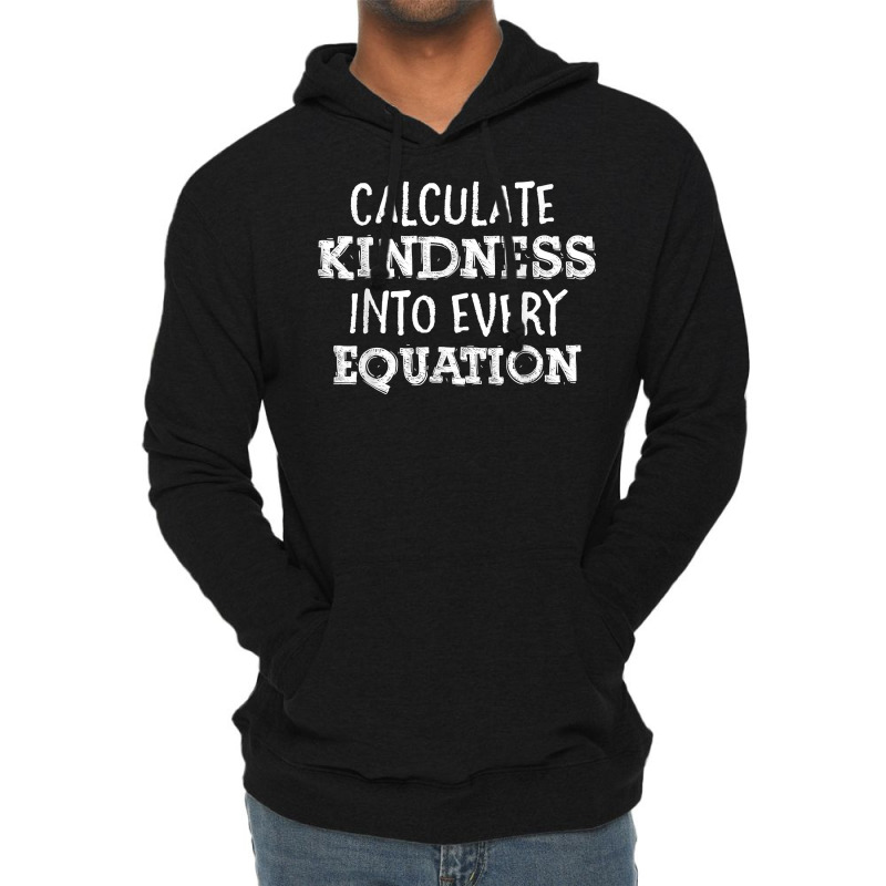 Calculate Kindness Into Every Equation School Math Teacher T Shirt Lightweight Hoodie by morelypylagertq | Artistshot