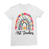 Art Teacher Boho Rainbow Caring Dedicated Loving Vintage T Shirt Ladies Fitted T-shirt | Artistshot