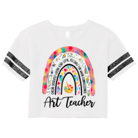 Art Teacher Boho Rainbow Caring Dedicated Loving Vintage T Shirt Scorecard Crop Tee | Artistshot