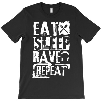 Eat Sleep Rave Repeat T-shirt Designed By Sani Santika