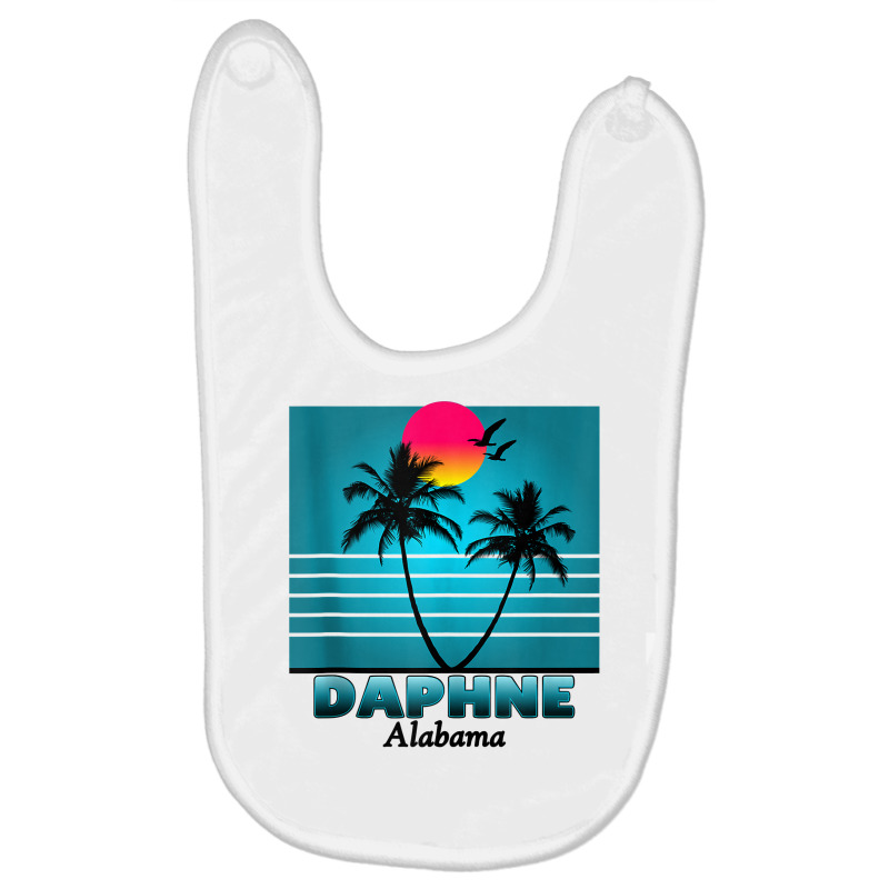 Daphne Alabama Holiday Retro Vintage Gift Tshirt Tank Top Baby Bibs by adrienskradski | Artistshot