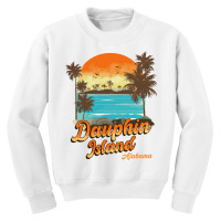 Dauphin Island Alabama Beach Summer Vacation Palm Sunset Pullover Hood Youth Sweatshirt | Artistshot