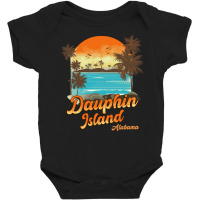 Dauphin Island Alabama Beach Summer Vacation Palm Sunset Pullover Hood Baby Bodysuit | Artistshot