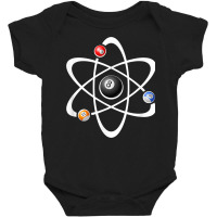 Billiards Pool Hall Sport T Shirt Atom Science Nerd Geek Baby Bodysuit | Artistshot