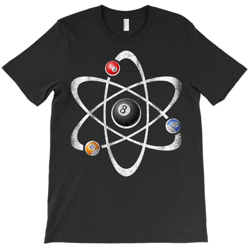 Billiards Pool Hall Sport T Shirt Atom Science Vintage Retro T-shirt | Artistshot