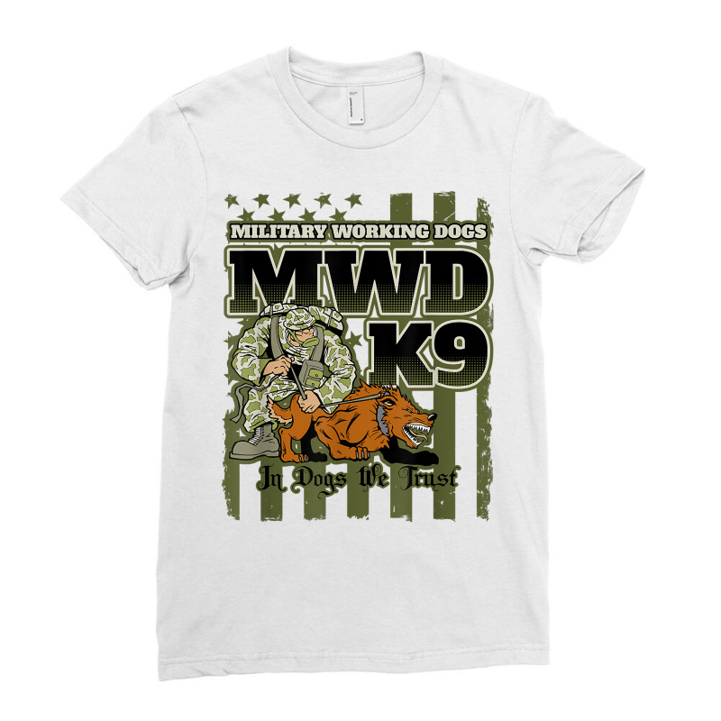 Military Working Dogs K9 Unit Shirt Ladies Fitted T-Shirt by adrienskradski | Artistshot