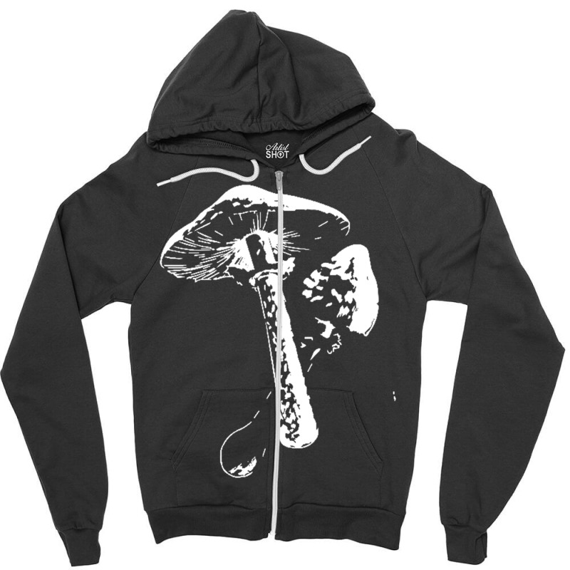 Parasol Mushrooms Zipper Hoodie by nbobatiga | Artistshot