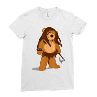 Funny Teddy The Barbarian Stuffed Bear Cartoon Ladies Fitted T-shirt | Artistshot