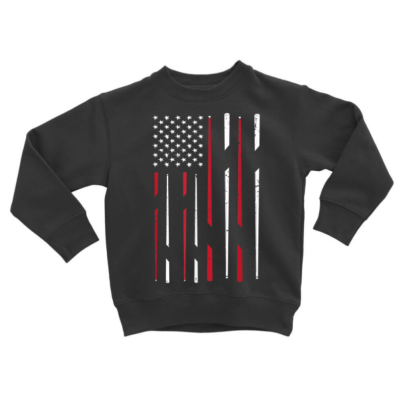 Billiards Usa Flag Snooker Cue Billiards Gift Snooker T Shirt Toddler Sweatshirt | Artistshot