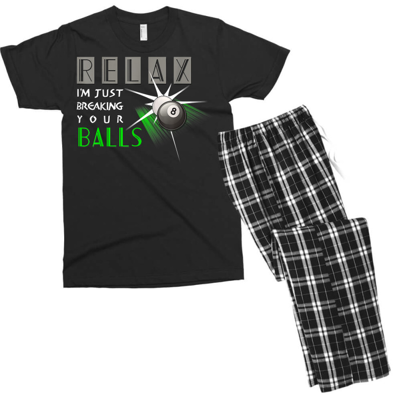 Breaking Your Balls Funny Billiards Pool Player Gift T Shirt Men's T-shirt Pajama Set | Artistshot