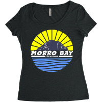 Morro Bay Morro Rock California Long Sleeve T Shirt Women's Triblend Scoop T-shirt | Artistshot