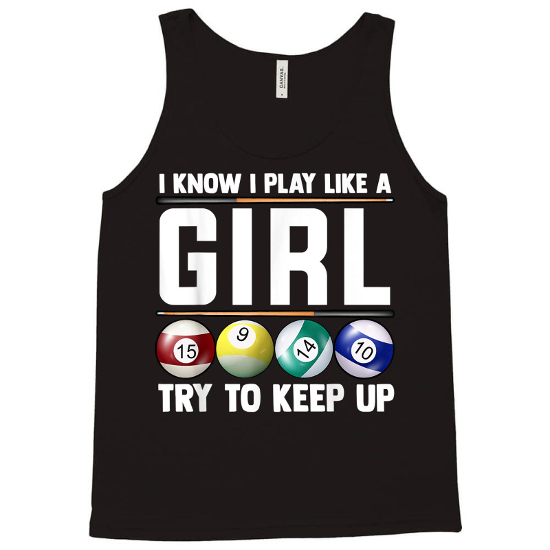 Cool Billiards Art For Women Girl Pool Player 8 Ball Snooker T Shirt Tank Top | Artistshot