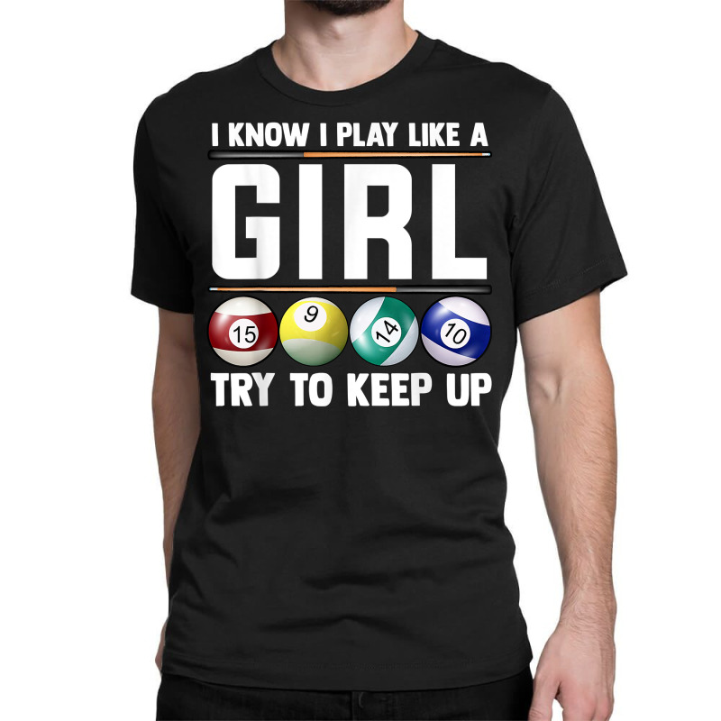 Cool Billiards Art For Women Girl Pool Player 8 Ball Snooker T Shirt Classic T-shirt | Artistshot