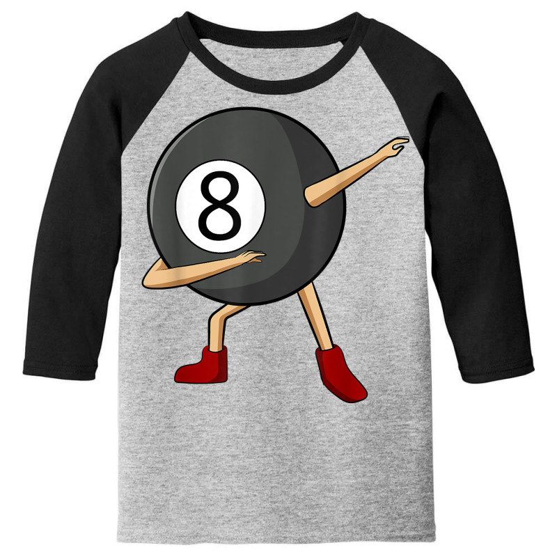 Dabbing 8 Ball Pool Billiards Player Boy T Shirt Youth 3/4 Sleeve | Artistshot