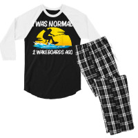 Cool Wakeboarding Design For Men Women Wakeboard Wakeboarder T Shirt Men's 3/4 Sleeve Pajama Set | Artistshot