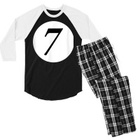 Funny 7 Ball Magic Seven Ball Billiards Pool Red T Shirt Men's 3/4 Sleeve Pajama Set | Artistshot