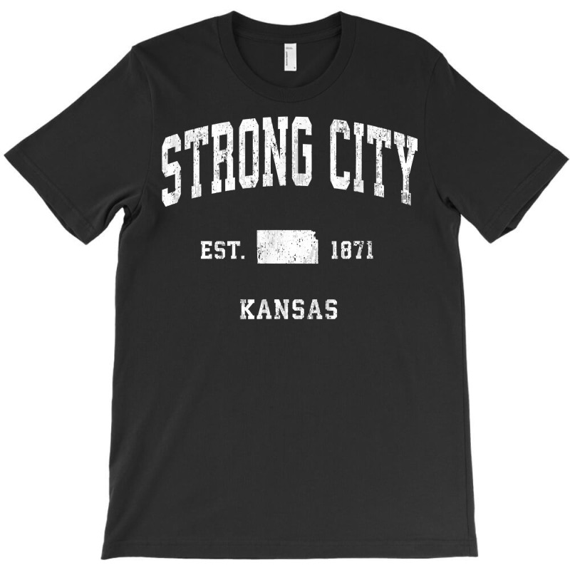 Strong City Kansas Ks Vintage Athletic Sports Design T Shirt T-shirt | Artistshot