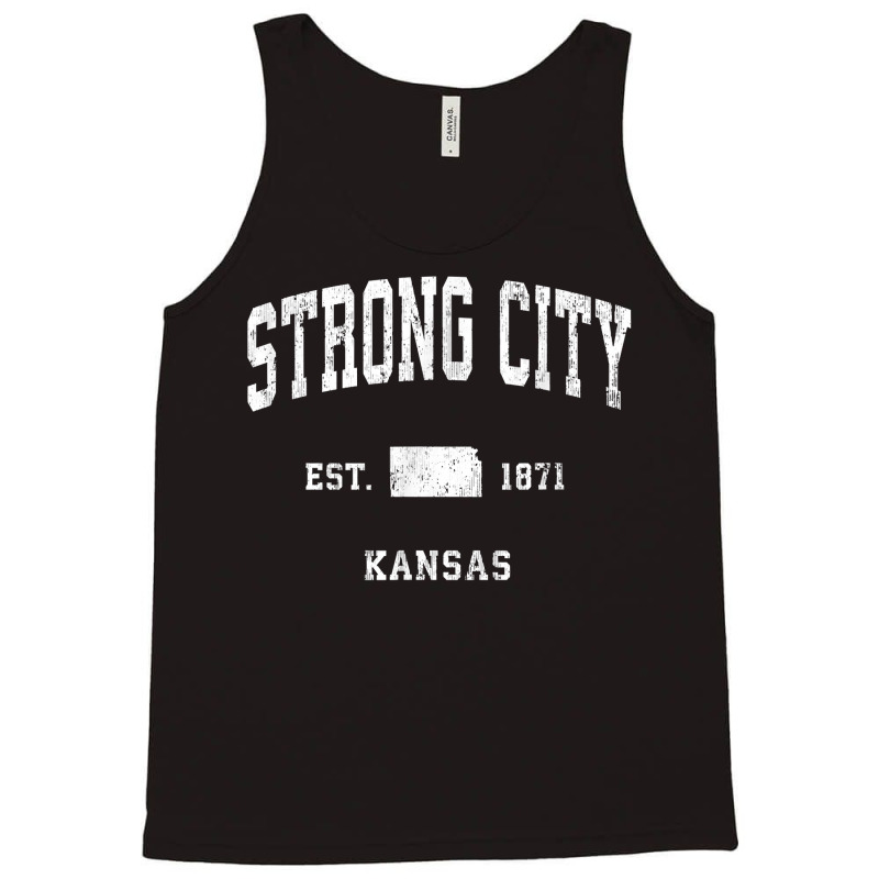 Strong City Kansas Ks Vintage Athletic Sports Design T Shirt Tank Top | Artistshot