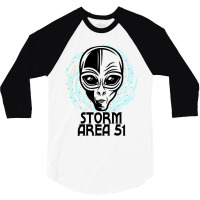 Storm Area 51 Alien For Light 3/4 Sleeve Shirt | Artistshot