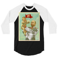 Baby Trump With Putin 3/4 Sleeve Shirt | Artistshot