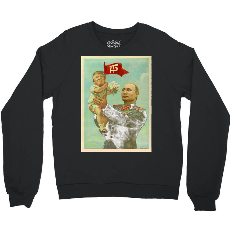 Baby Trump With Putin Crewneck Sweatshirt | Artistshot