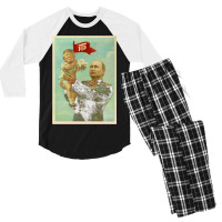 Baby Trump With Putin Men's 3/4 Sleeve Pajama Set | Artistshot