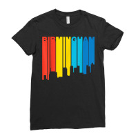 Retro 1970's Style Birmingham Alabama Skyline T Shirt Ladies Fitted T-shirt | Artistshot