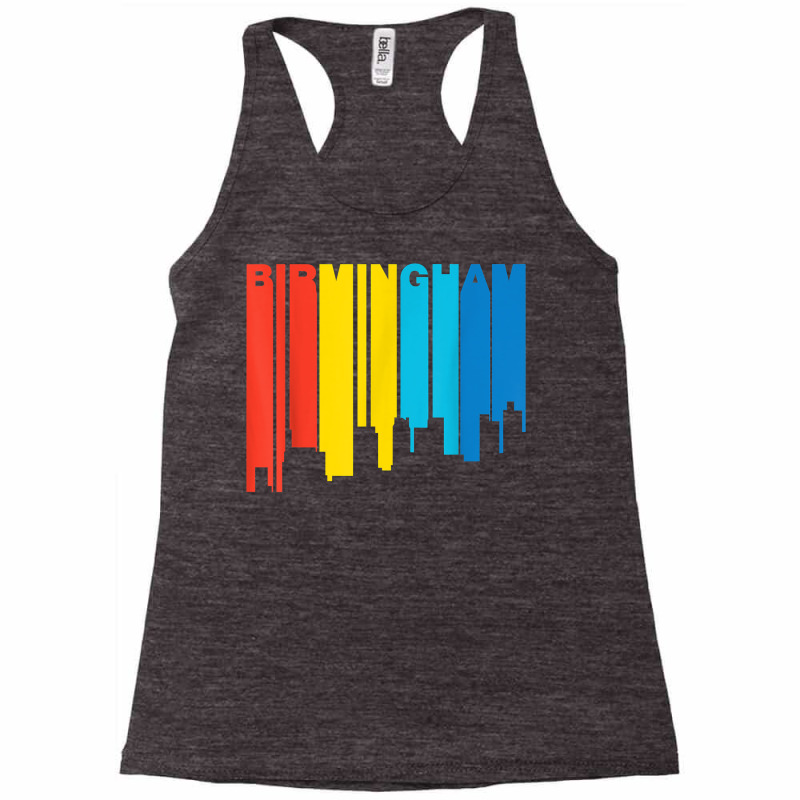 Retro 1970's Style Birmingham Alabama Skyline T Shirt Racerback Tank by juleakuehneman | Artistshot