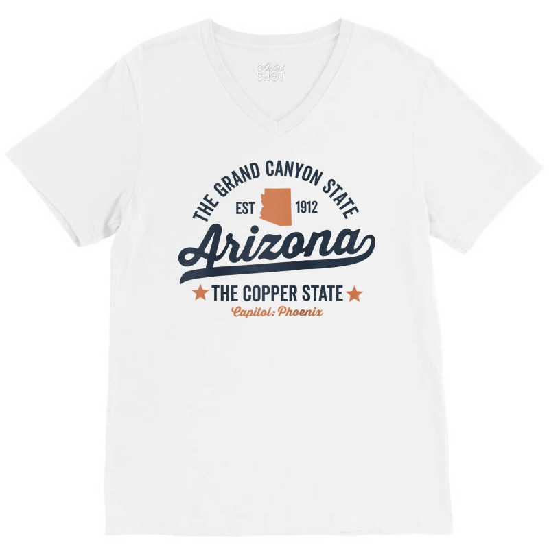 Arizona Vintage Sports Design Copper State Raglan Baseball Tee V-neck Tee | Artistshot