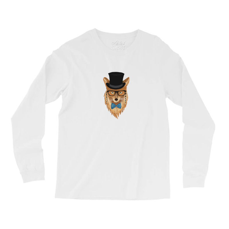 Fox Animal Long Sleeve Shirts by wolfieDesign | Artistshot