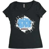 Micronesia Splash T Shirt Women's Triblend Scoop T-shirt | Artistshot