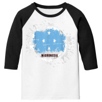 Micronesia Splash T Shirt Youth 3/4 Sleeve | Artistshot