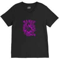 Blind Lo Funny Trend Newve Fire Heart V-neck Tee | Artistshot