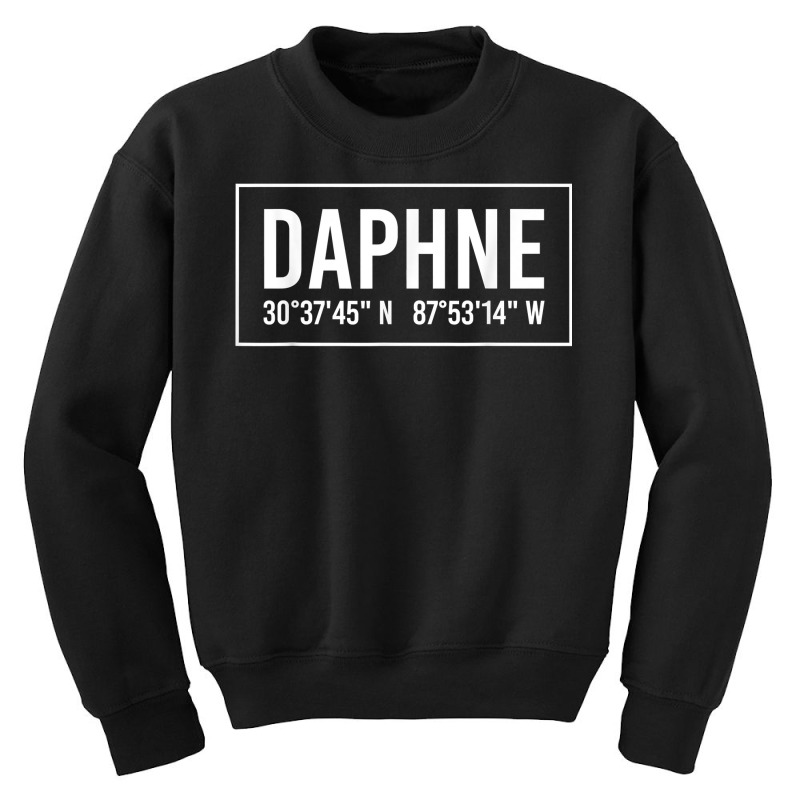 Daphne Al Alabama Funny City Coordinates Home Roots Gift T Shirt Youth Sweatshirt by adrienskradski | Artistshot