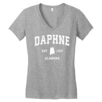 Daphne Alabama Al Vintage Athletic Sports Design Pullover Hoodie Women's V-neck T-shirt | Artistshot