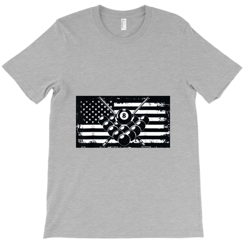 Billiards T Shirt Pool Billiards American Flag Gift Tee T-shirt | Artistshot