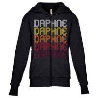 Daphne, Al  Vintage Style Alabama T Shirt Youth Zipper Hoodie | Artistshot