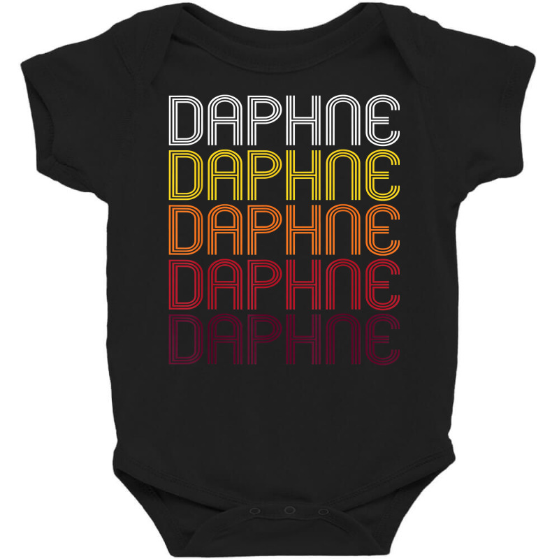 Daphne, Al  Vintage Style Alabama T Shirt Baby Bodysuit by adrienskradski | Artistshot