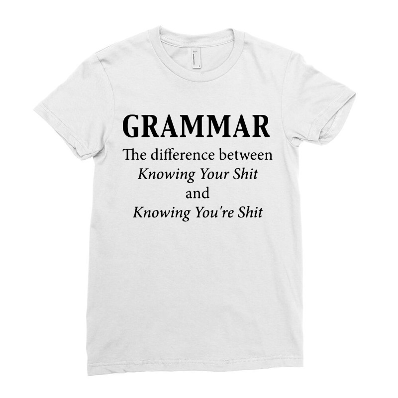 Grammar Ladies Fitted T-Shirt by Melia art | Artistshot