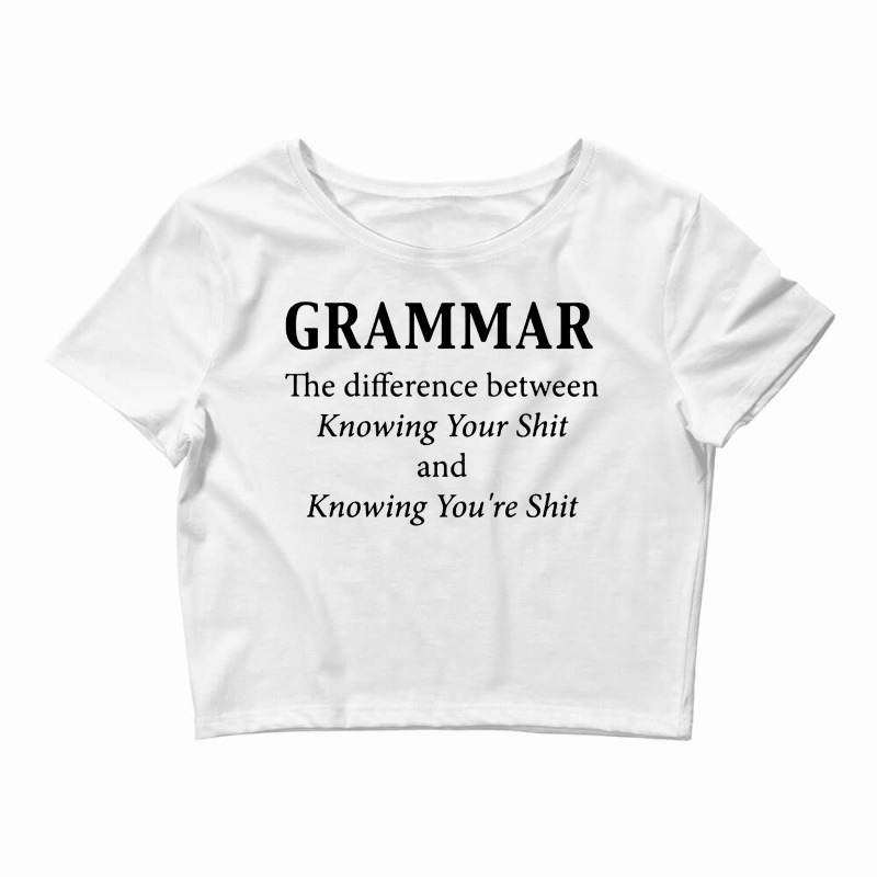 Grammar Crop Top by Melia art | Artistshot