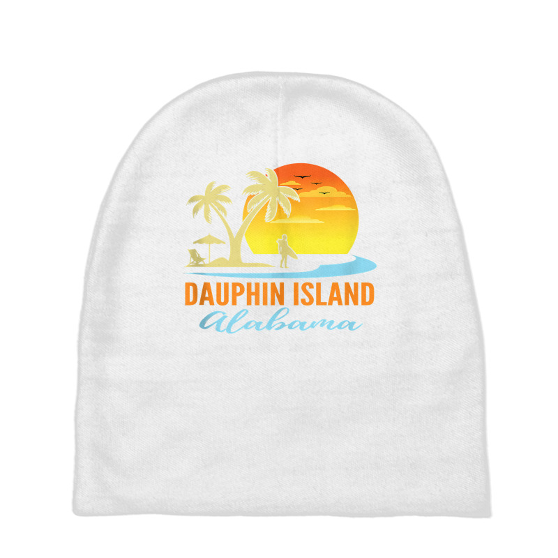 Dauphin Island Alabama Beach Sunset Surfer Palm Trees Tank Top Baby Beanies by adrienskradski | Artistshot