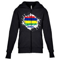 Mauritius Splash T Shirt Youth Zipper Hoodie | Artistshot